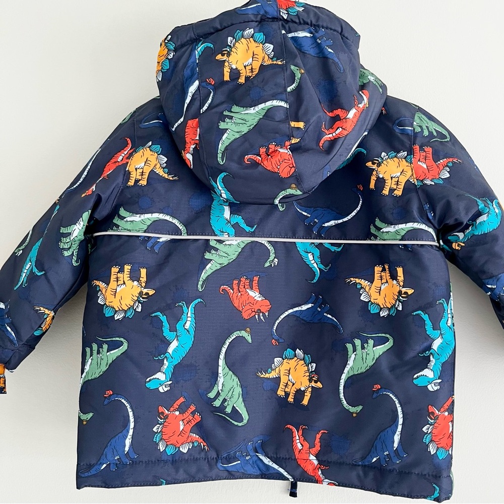 The Children's Place Navy Hooded Jacket with Colorful Dino Print - Picture 5 of 6